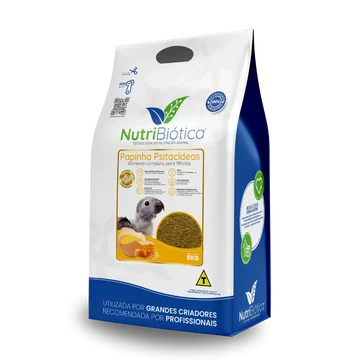 Embalagem da papinha Nutribiótica Psitacídeos